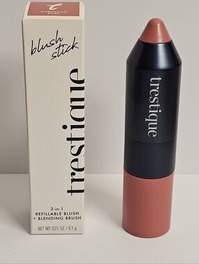 Trestique 2-in-1 Refillable Blush Stick built-in brush Moroccan Rose makeup